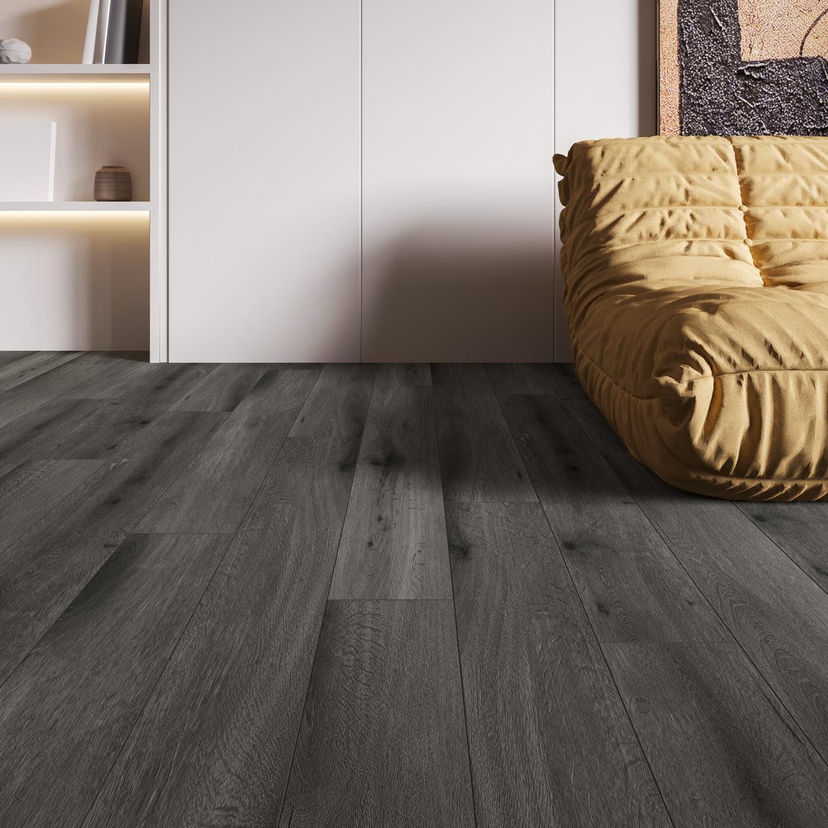 Lunar Oak Waterproof Rigid Core Luxury Vinyl Plank - Cork Pad