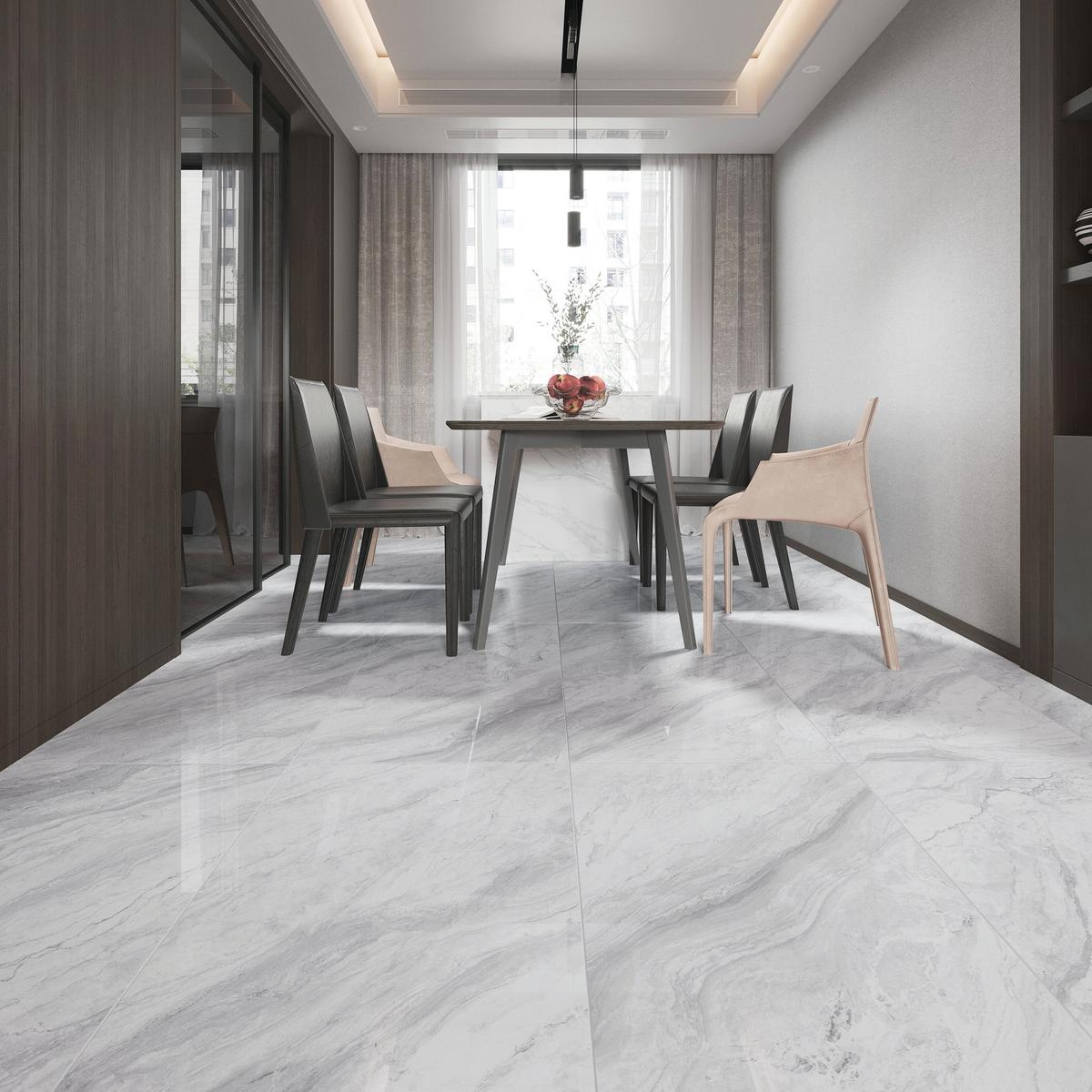 Harmony White Polished Porcelain Tile