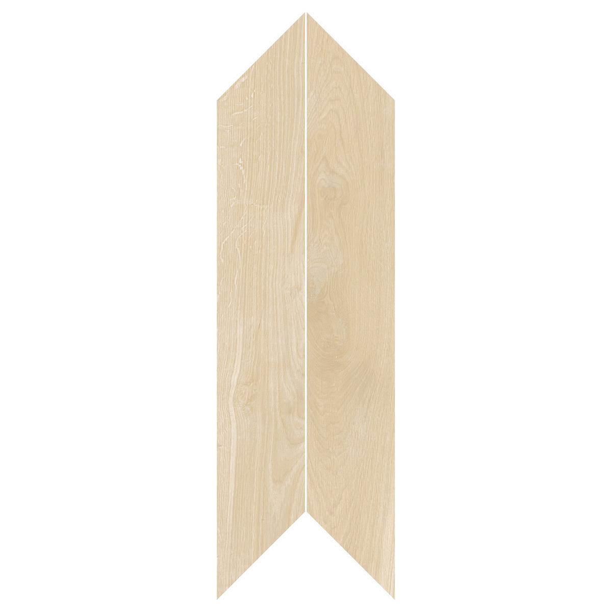 Riviera Sand Chevron Wood Plank Matte Porcelain Tile