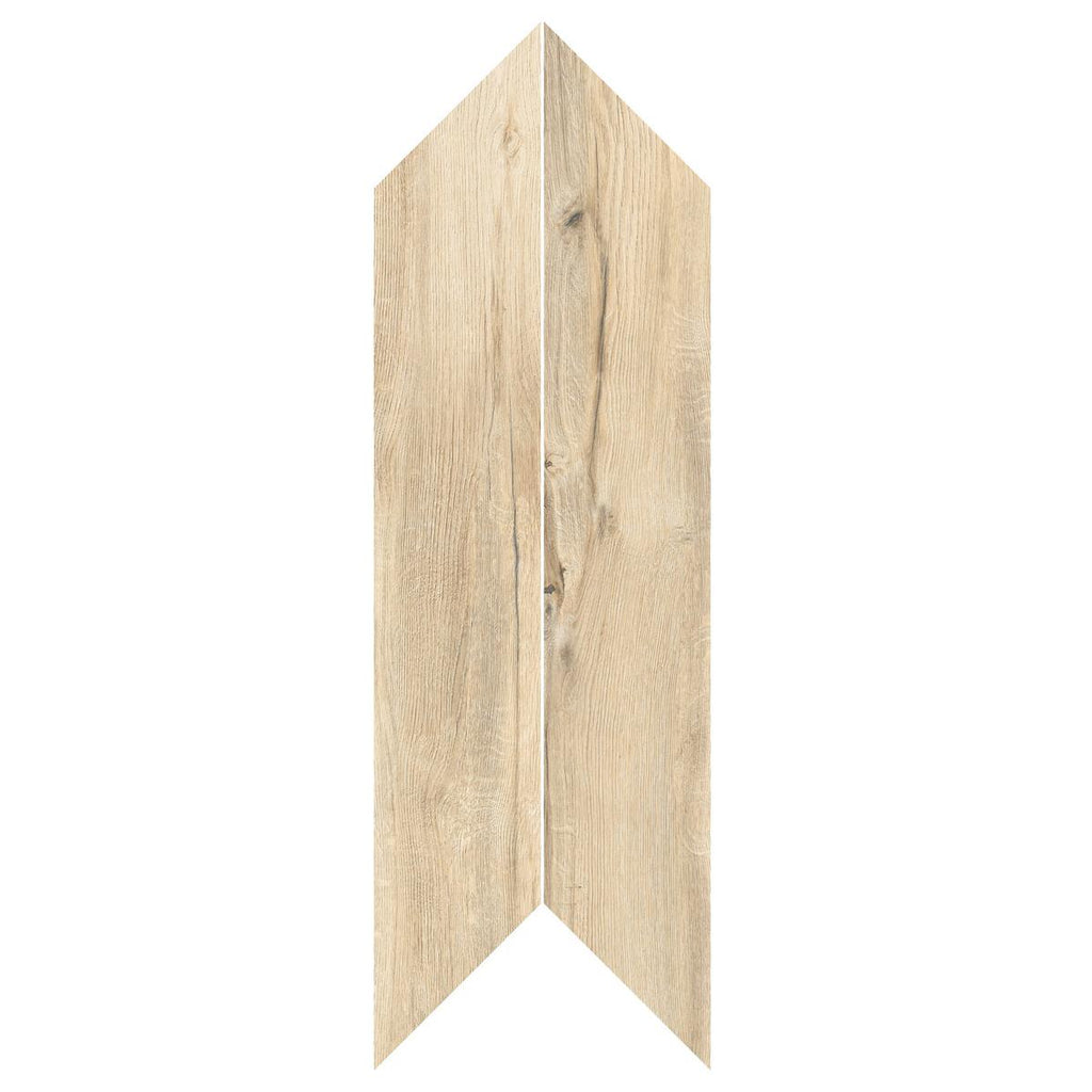 Canterbury Chestnut Chevron Wood Plank Matte Porcelain Tile