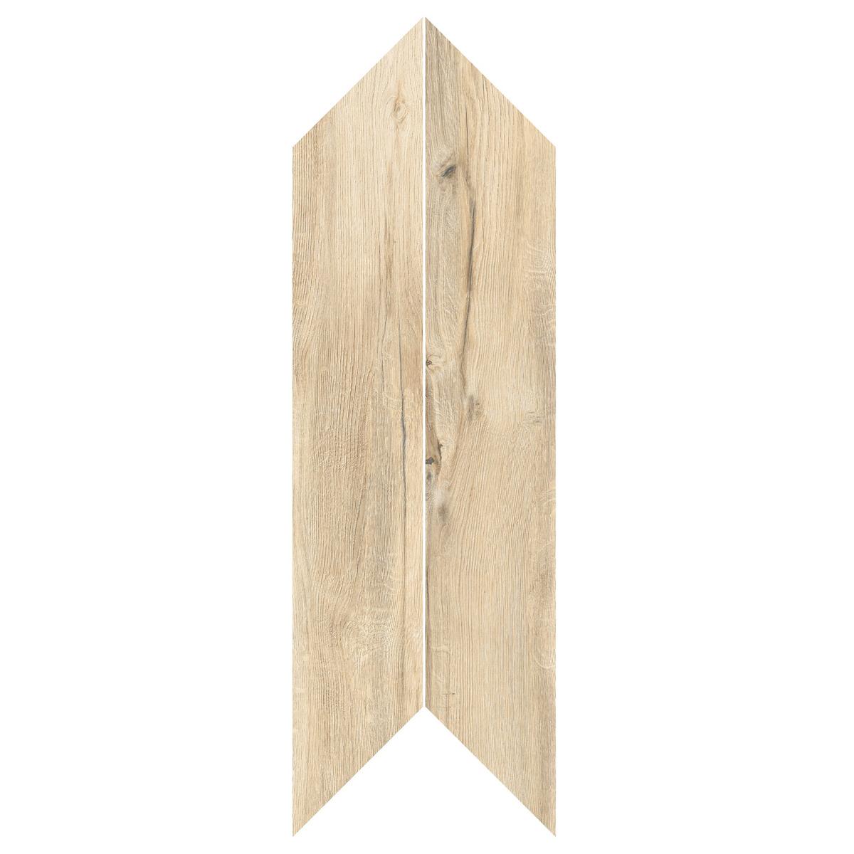 Canterbury Chestnut Chevron Wood Plank Matte Porcelain Tile