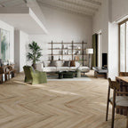 Canterbury Chestnut Chevron Wood Plank Matte Porcelain Tile
