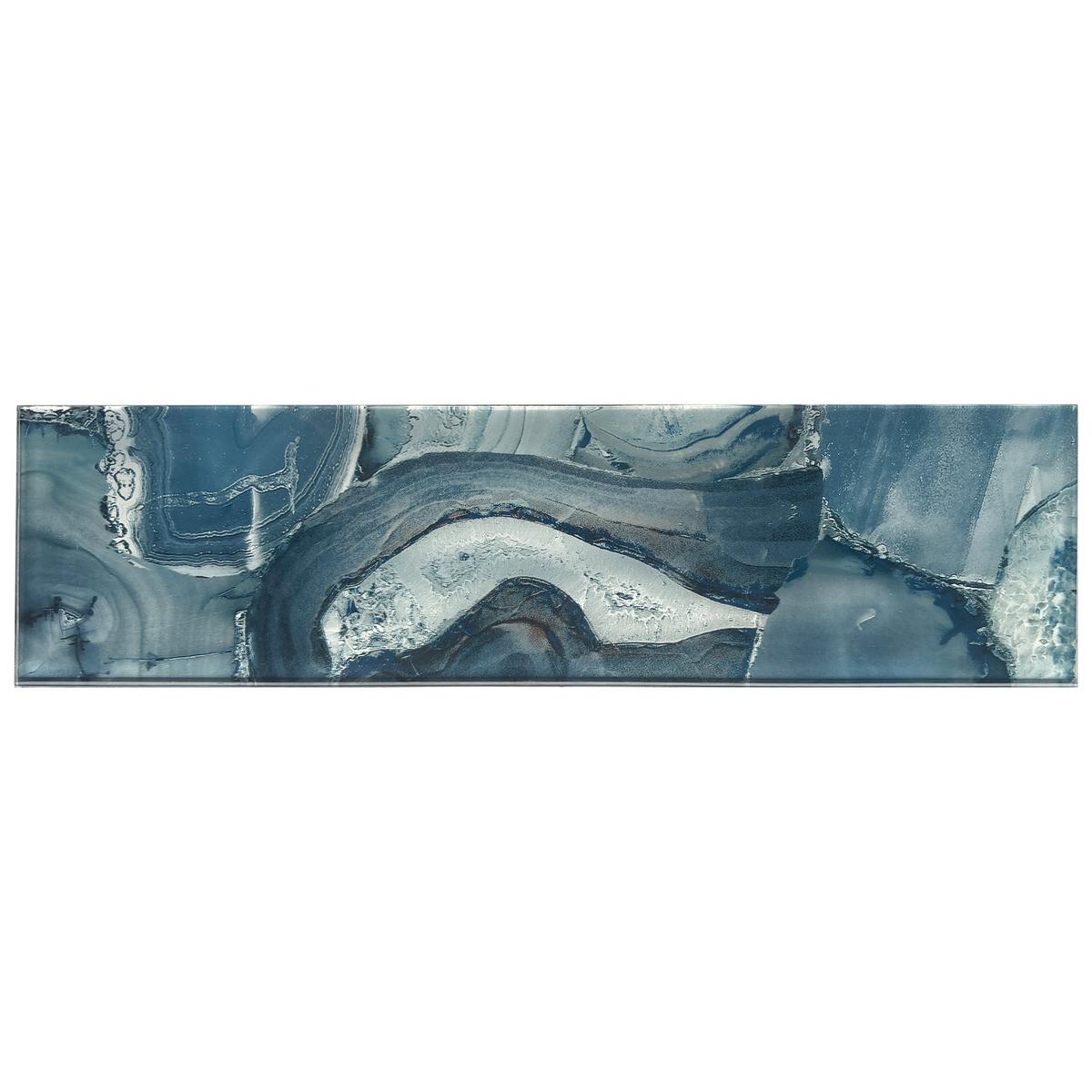 Lapis Agate Glass Tile