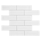 Snow Brick Glass Mosaic