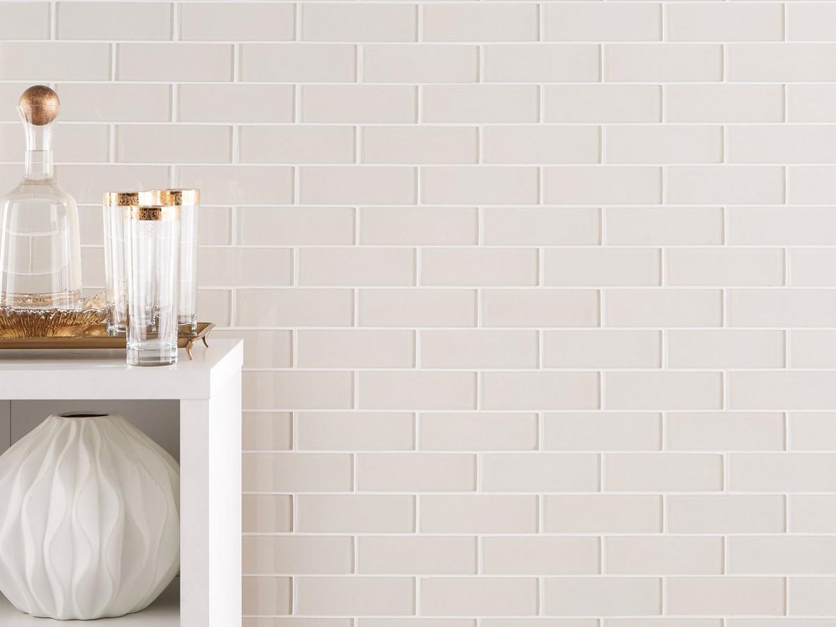 Ivory Brick Glass Mosaic
