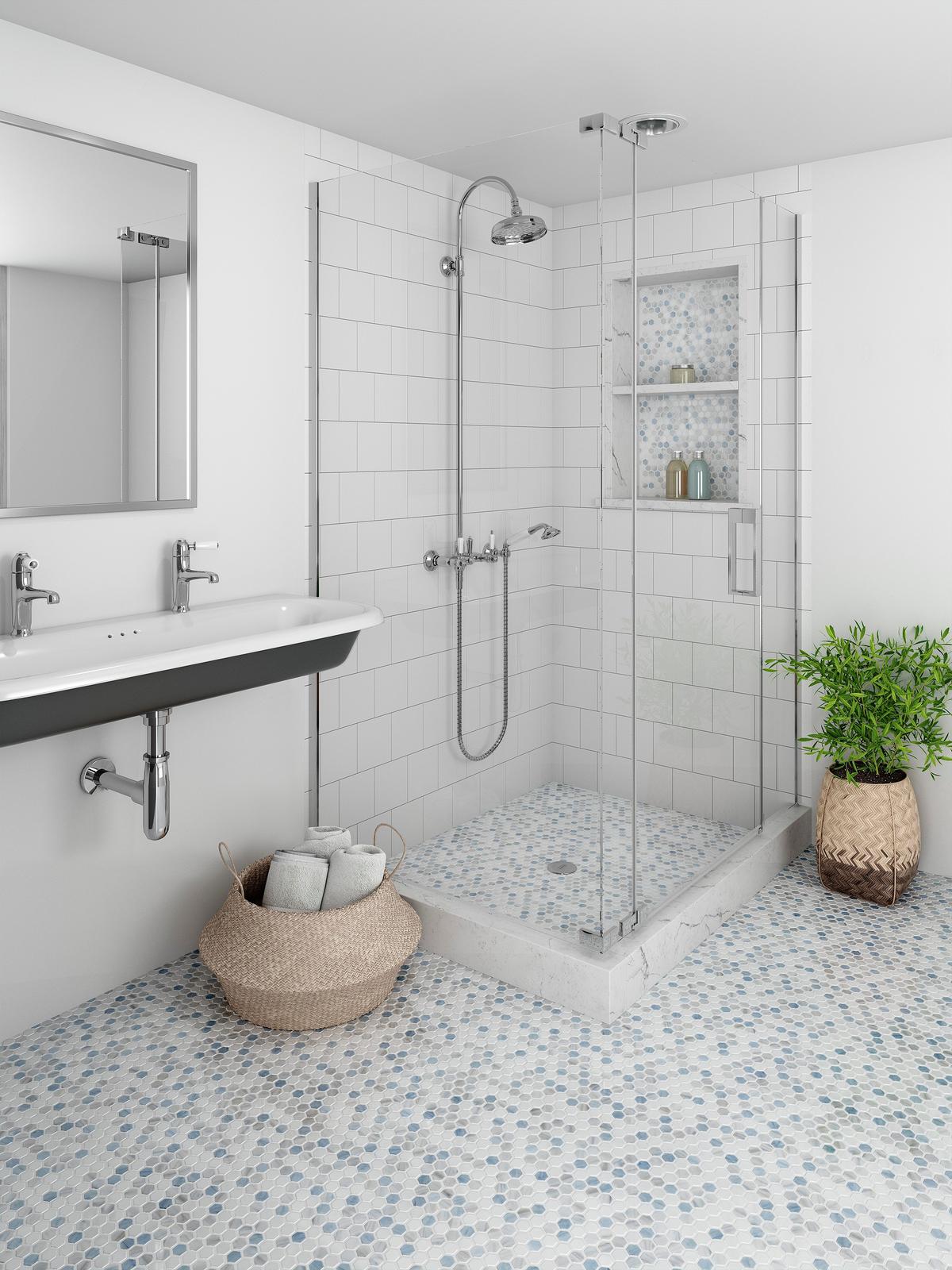 Brizo Hexagon Polished Glass Mosaic