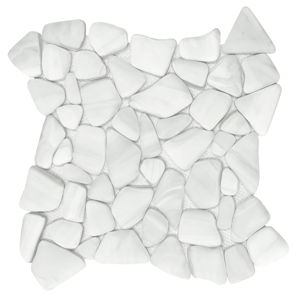 Bora Bora Pebble Frosted Glass Mosaic