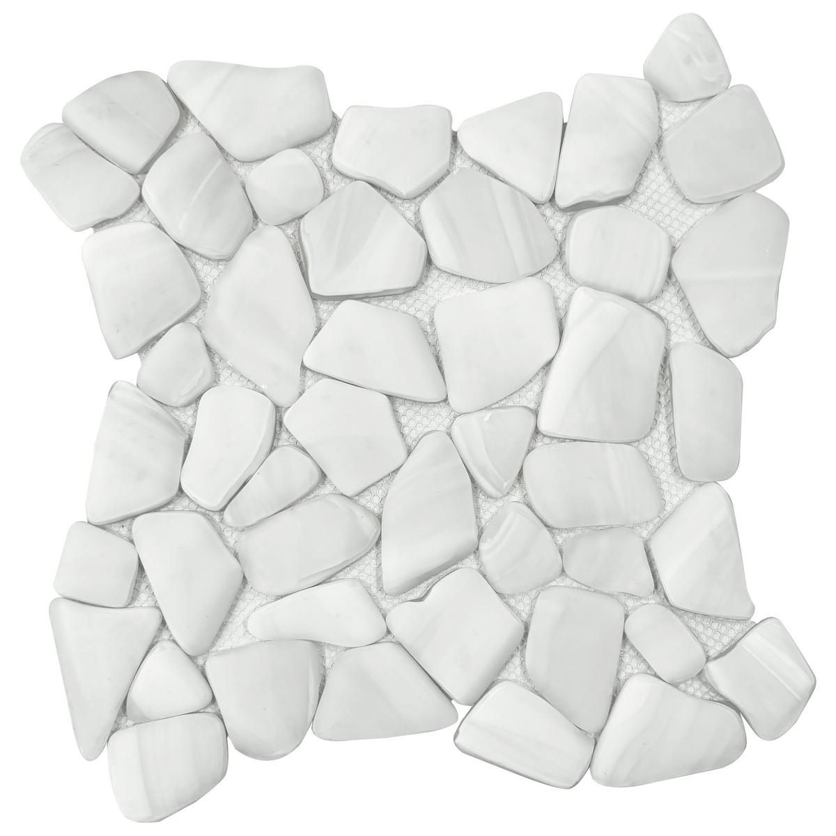 Bora Bora Pebble Frosted Glass Mosaic