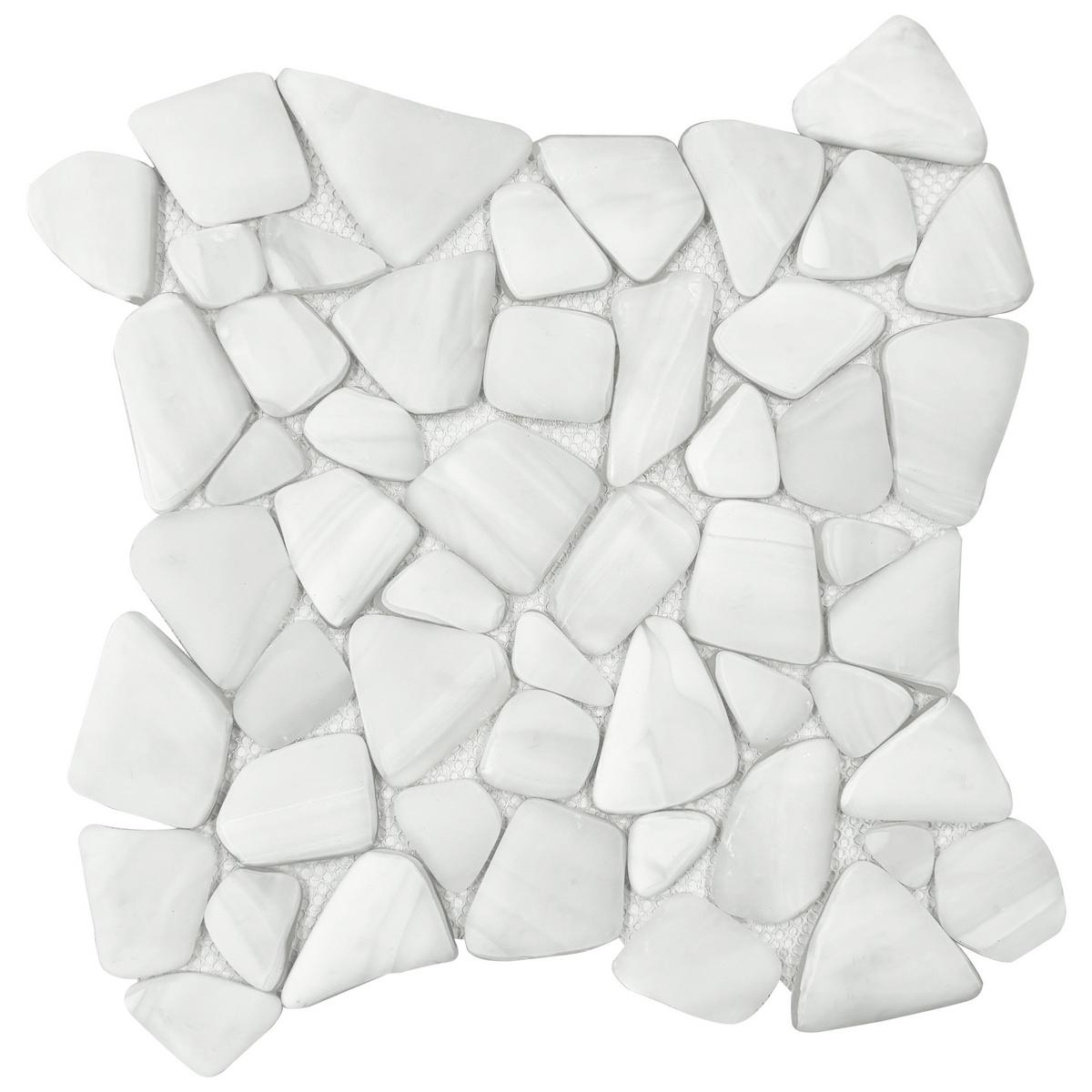 Bora Bora Pebble Frosted Glass Mosaic