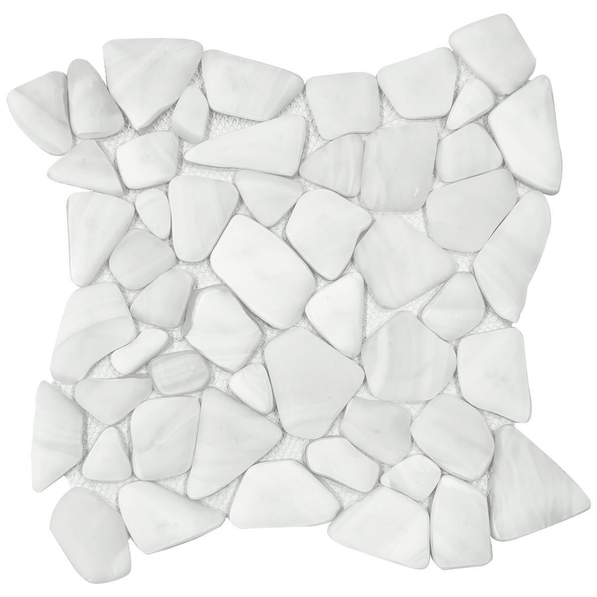 Bora Bora Pebble Frosted Glass Mosaic