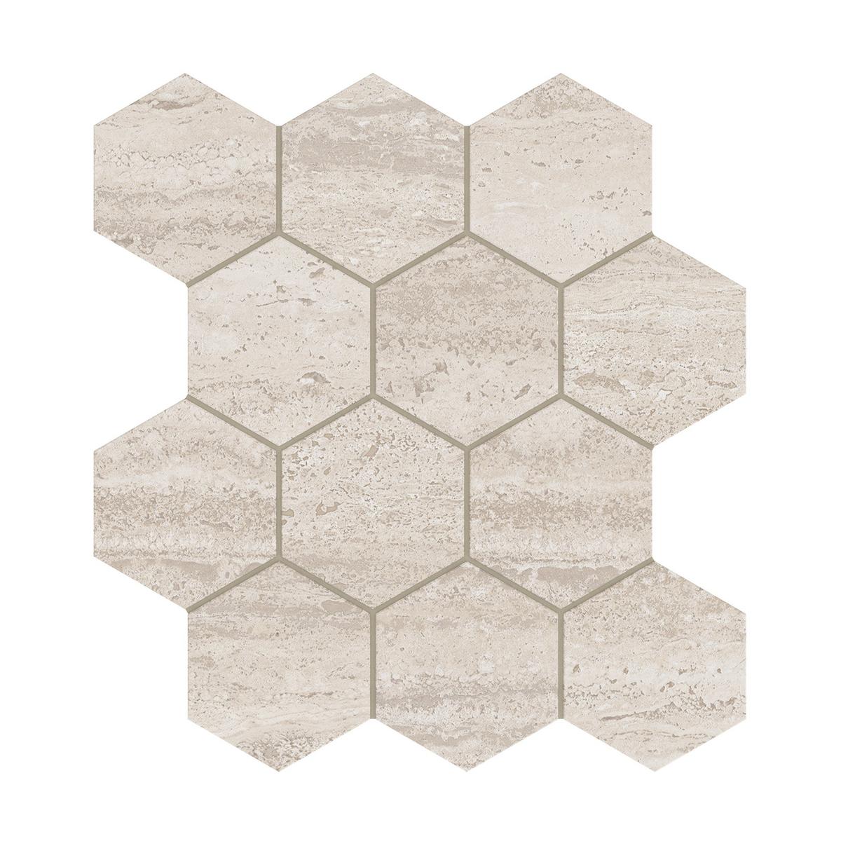 Riviera Oat Hexagon Matte Porcelain Mosaic