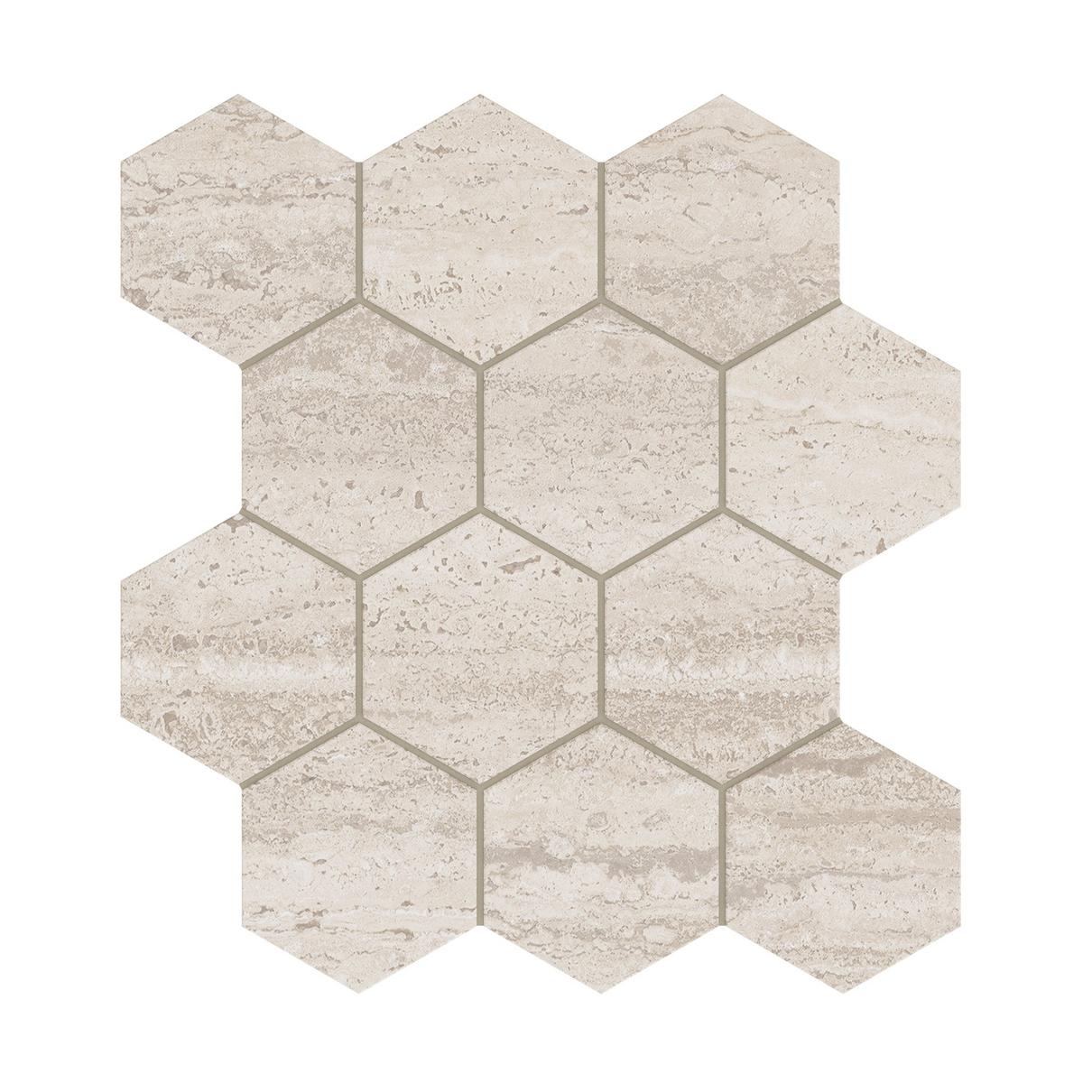 Riviera Oat Hexagon Matte Porcelain Mosaic