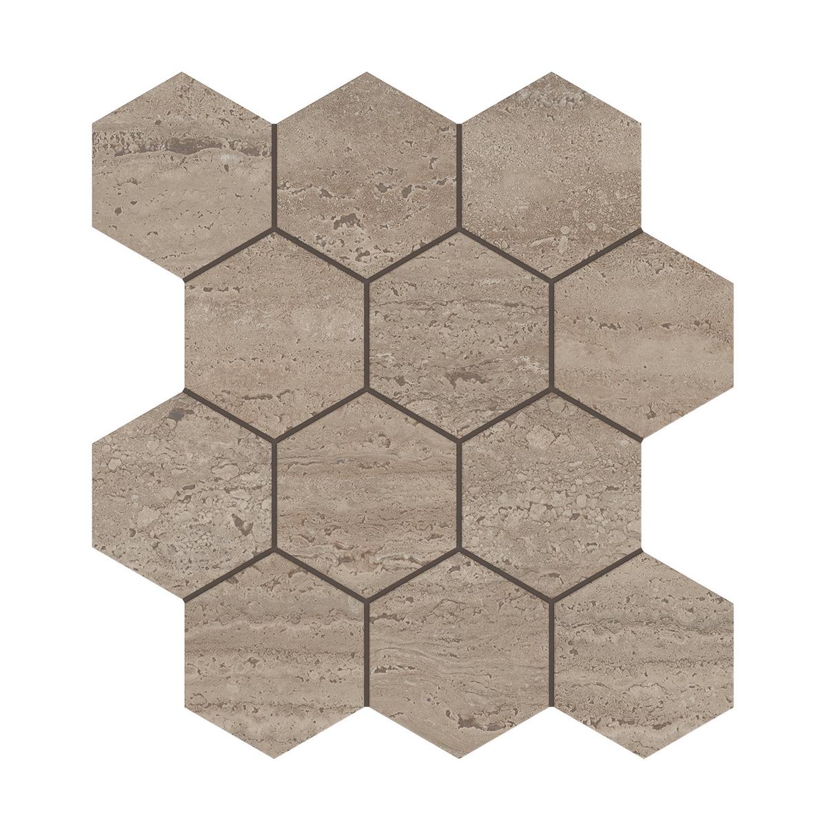 Riviera Chai Hexagon Matte Porcelain Mosaic