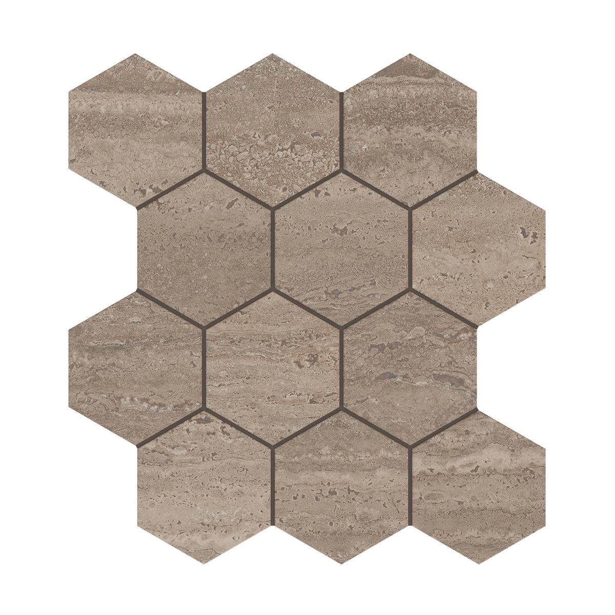 Riviera Chai Hexagon Matte Porcelain Mosaic