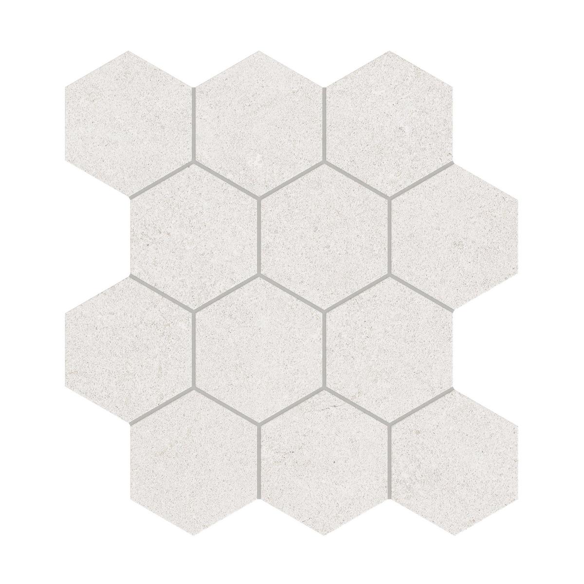 Capri Oyster Hexagon Matte Porcelain Mosaic