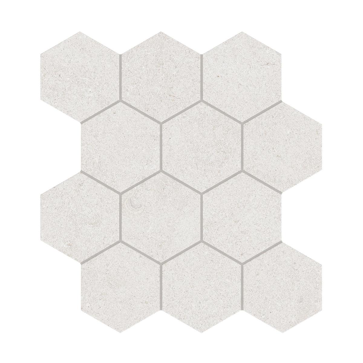 Capri Oyster Hexagon Matte Porcelain Mosaic