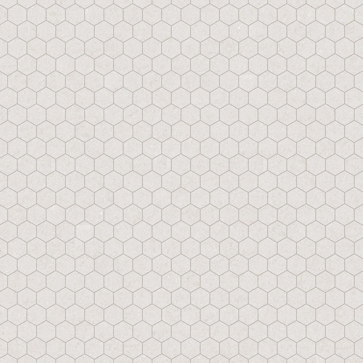 Capri Oyster Hexagon Matte Porcelain Mosaic