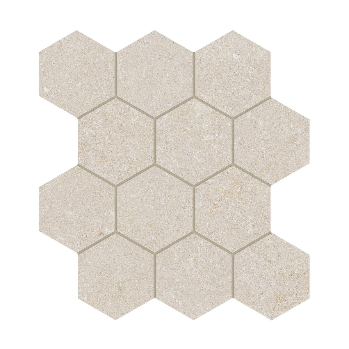 Capri Oat Hexagon Matte Porcelain Mosaic