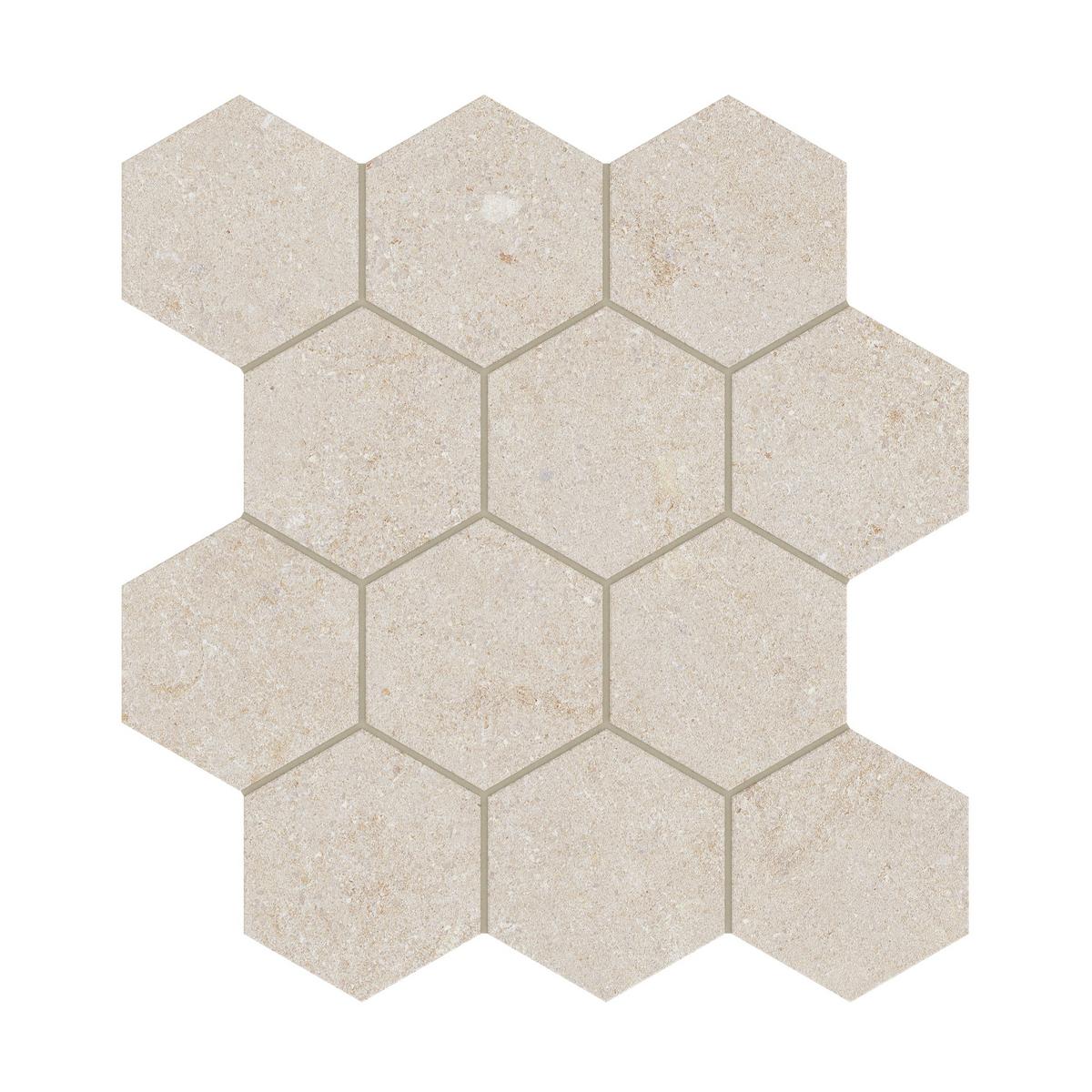 Capri Oat Hexagon Matte Porcelain Mosaic