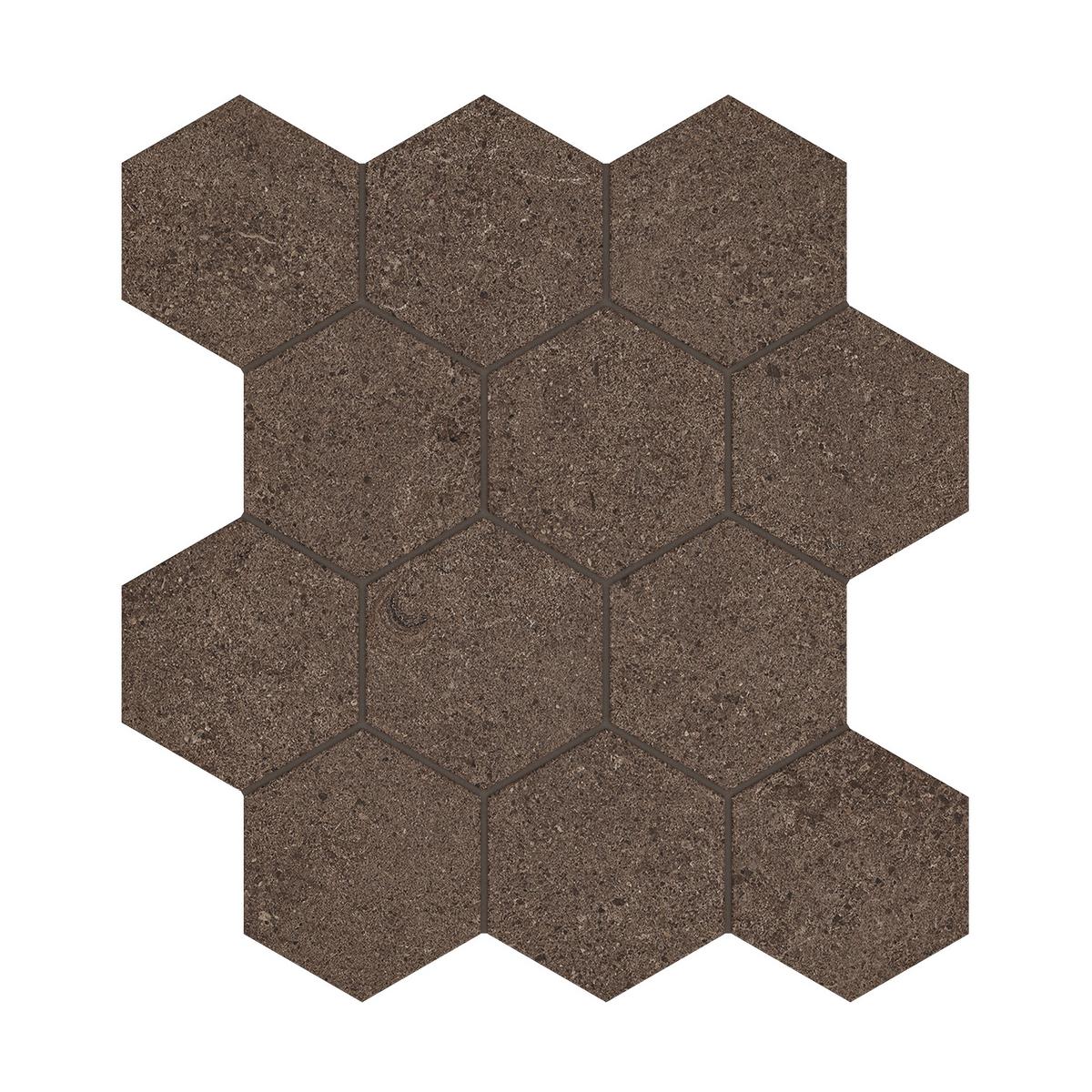 Capri Clove Hexagon Matte Porcelain Mosaic