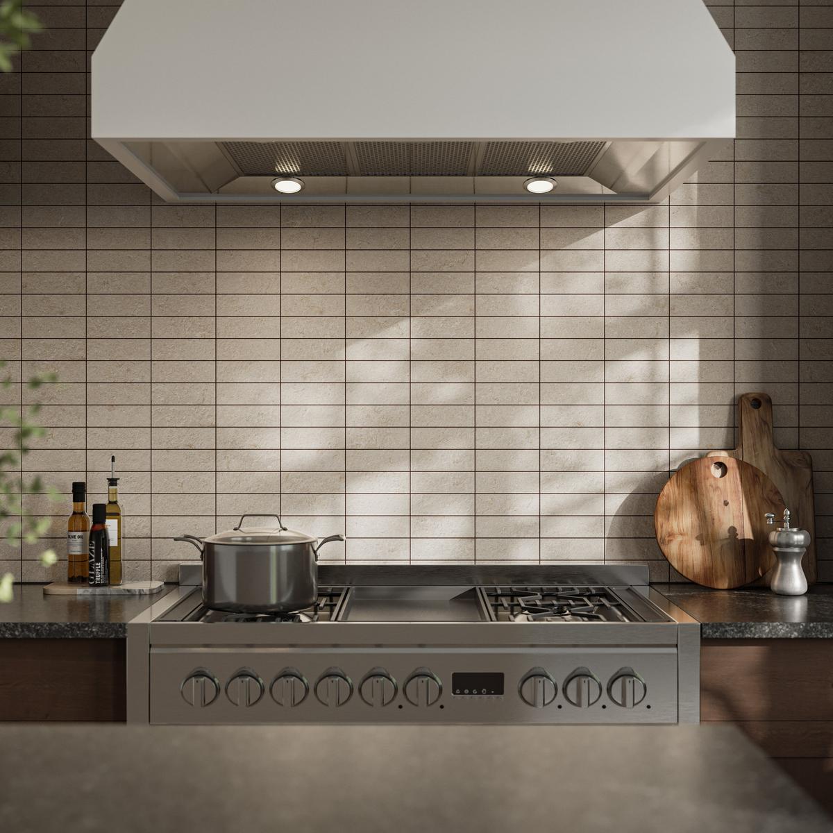 Capri Oat Stack Matte Porcelain Mosaic